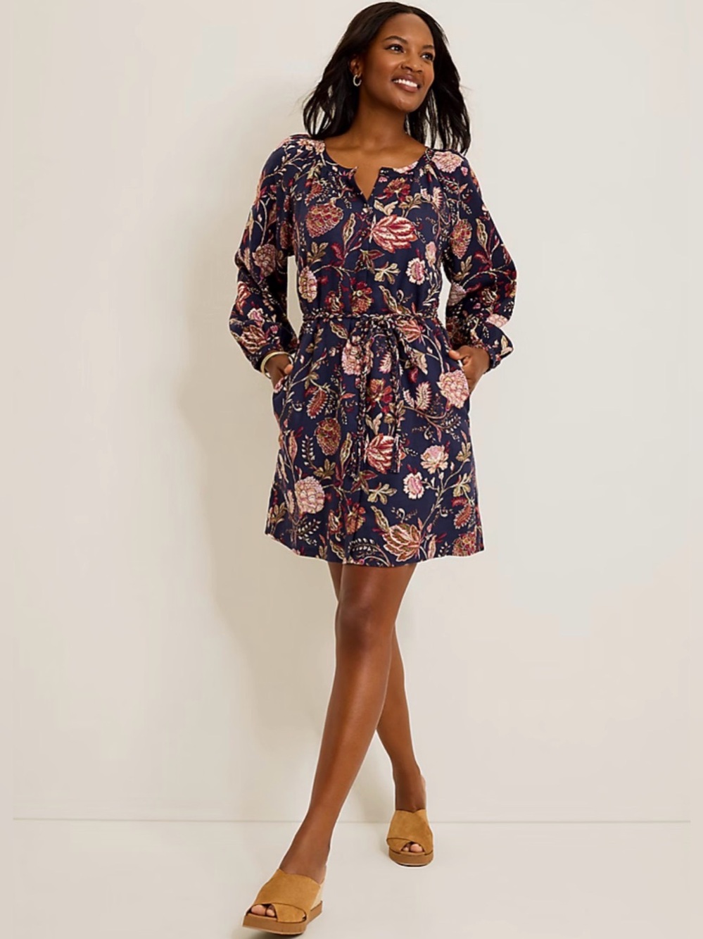TOMMY BAHAMA Exquisite Bloom Linen Blend Shirt Dress